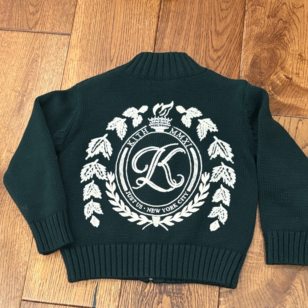 Kith Dark Green Varsity Coach Sweater. Great condition!